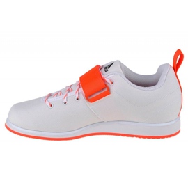 Scarpe Adidas Powerlift 4 M GZ2865 bianco nero arancia 1