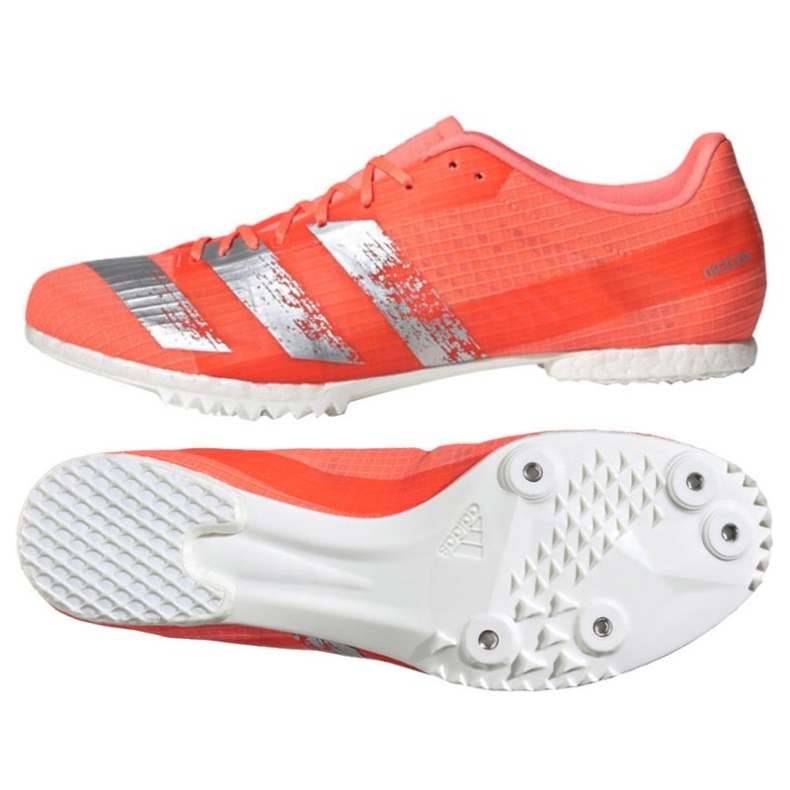 Scarpe chiodate da corsa Adidas Adizero Md Spikes EE4605 rosa 1