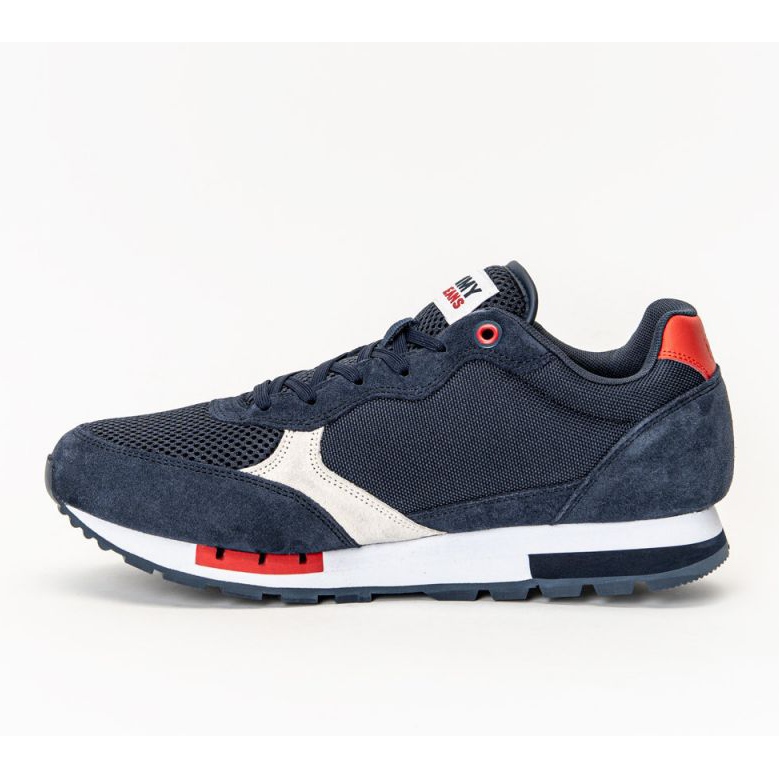 Scarpe Tommy Hilfiger Jeans Retro Runner Mix M EM0EM00699-C87 bianco blu navy 1