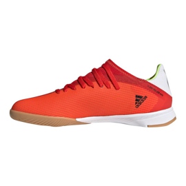 Scarpe da calcio Adidas X Speedflow.3 In Jr FY3314 multicolore arance e rossi 1