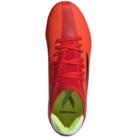 Scarpe da calcio Adidas X Speedflow.3 Mg Jr FY3261 multicolore arance e rossi 1