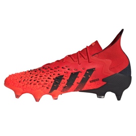 Scarpe da calcio Adidas Predator Freak.1 Sg M FY6269 rosso, nero arance e rossi 1
