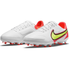 Nike Legend 9 Pro Fg Jr DA1335 176 scarpe da calcio bianco rosso bianca 1