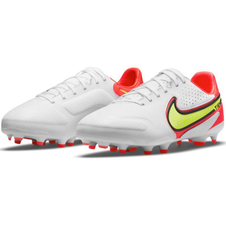 Nike Legend 9 Pro Fg Jr DA1335 176 scarpe da calcio bianco, ed bianca 1