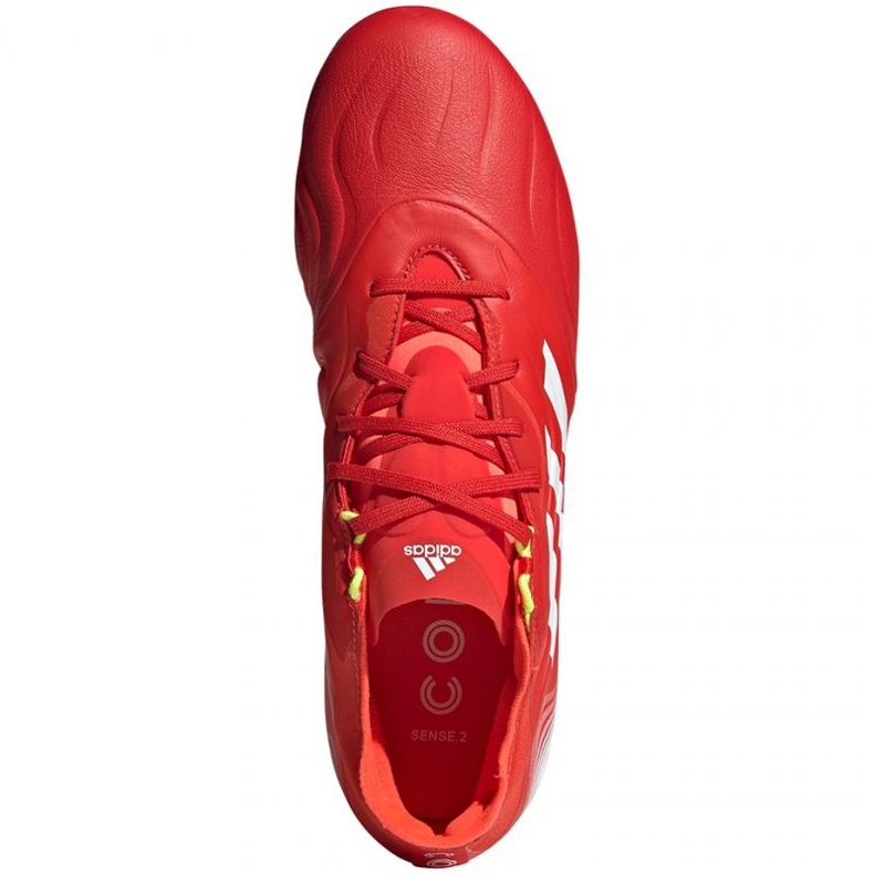 Scarpe da calcio Adidas Copa Sense.2 Fg M FY6177 rosso arance e rossi 1