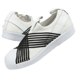 Scarpe Adidas Superstar Slipon W CG6013 bianca nero 1