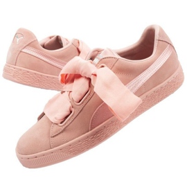 Puma Suede Heart Ep W 366922 02 rosa d'argento 1