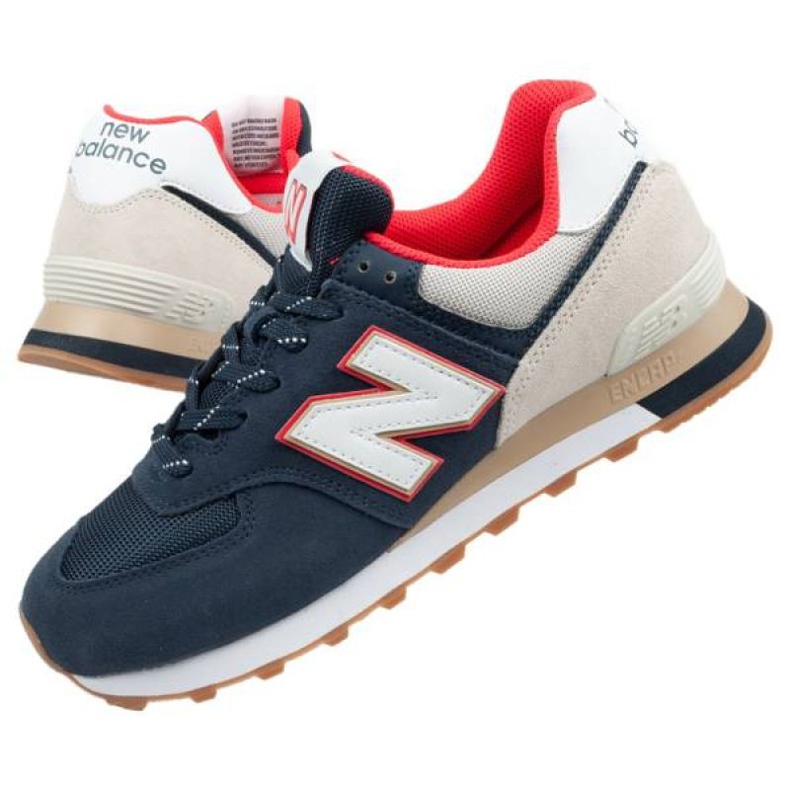 New Balance M Ml574Skb beige bianca rosso blu navy 1