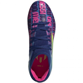 Scarpe da calcio Adidas X Speedflow Messi.3 Fg Jr FY6932 multicolore blu 1