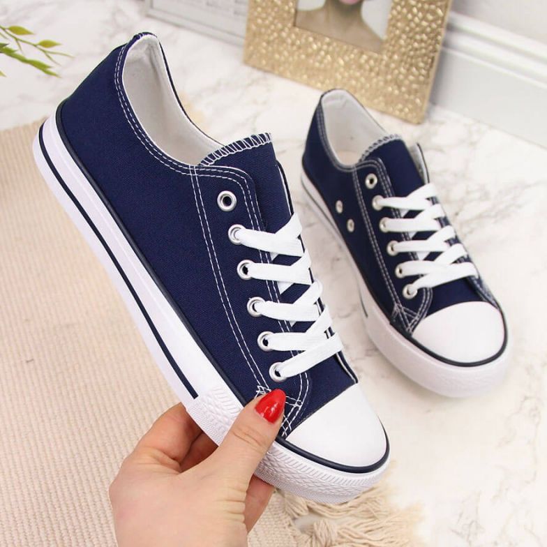 Sneakers basse blu navy Atletico W ATC266B bianco 1