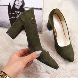 Décolleté sul palo Monique W AN866J oliva cachi verde 1