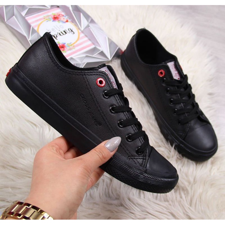 Sneakers basse in ecopelle Cross Jeans W INT1140A nere nero 1