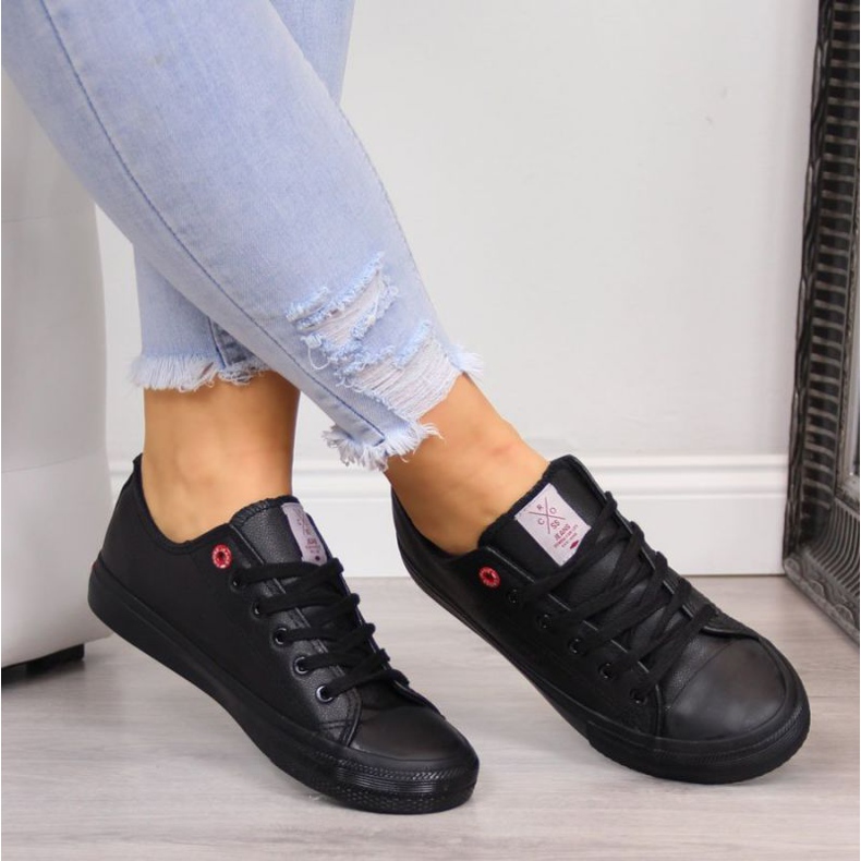 Sneakers basse in ecopelle Cross Jeans W INT1140A nere nero 2