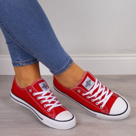 Sneakers basse in tessuto NEWS W EVE8D red rosso blu navy 2