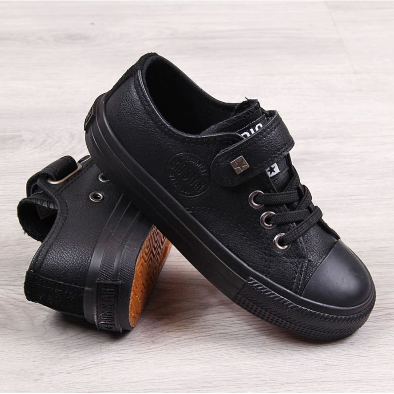 Sneakers con velcro Big Star Jr EE374034 nere bianca nero 1