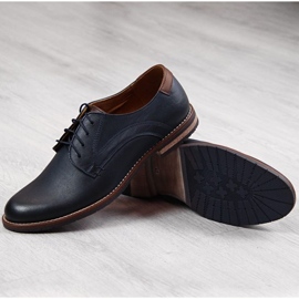 Scarpe in pelle Gregor M 1836 blu navy 1