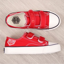 Sneakers basse con velcro Big Star Jr. FF374063 rosse marrone rosso 1