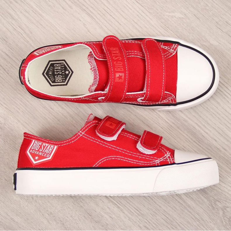 Sneakers basse con velcro Big Star Jr. FF374063 rosse marrone rosso 1