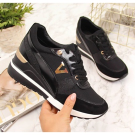 Sneakers con zeppa Potocki W WM747A nere nero d'oro 1