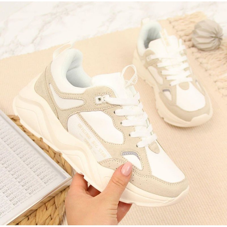 Sneakers sulla piattaforma Big Star W GG274657 bianco bianca 1