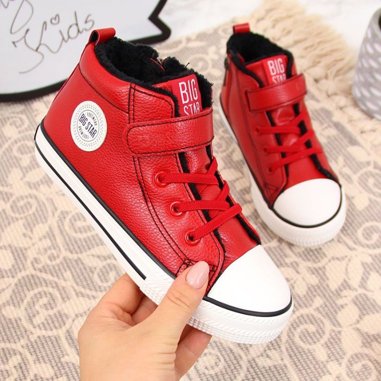 Sneakers Big Star Jr GG374034 rosso isolato marrone 1