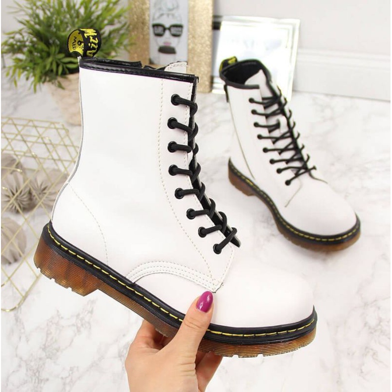 Stivali in pelle isolanti Filippo W PAW77B bianco giallo 1