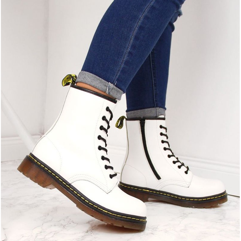 Stivali in pelle isolanti Filippo W PAW77B bianco giallo 2