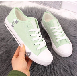 Sneakers in tessuto Big Star W HH274112 verde menta bianco 1