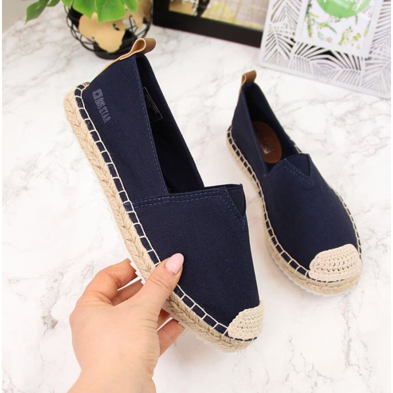 Espadrillas in tessuto Big Star W HH274500 blu navy beige 1