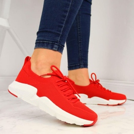 Sneakers Big Star W DD274580 rosse bianco rosso 2