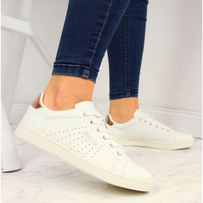 Sneakers basse con ecopelle Big Star W DD274583 bianco 2