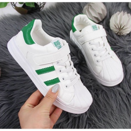 Scarpe sportive con velcro Big Star Jr GG374019 bianche bianco marrone 1