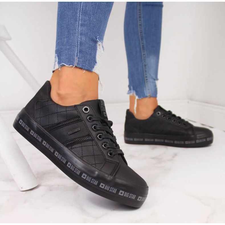 Sneakers basse nere sulla piattaforma Big Star W II274070 nero 2