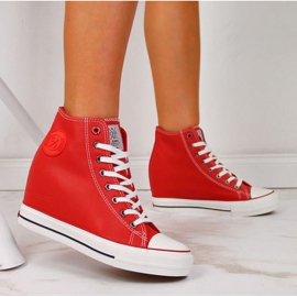 Sneakers sulla zeppa Cross Jeans W II2R4026C rosso bianco 2