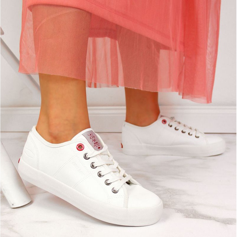 Sneakers basse con ecopelle Cross Jeans W II2R4004C bianco bianca 2