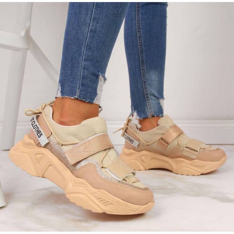 Sneakers Navy Dot W WOL10 beige 2