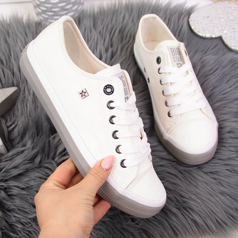 Sneakers basse con ecopelle Big Star W II274230 bianco 1