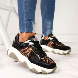 Sneakers leopardate Goe W II2N4067 beige marrone nero argento 2