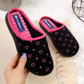 Pantofole da casa W Inblu ARC5 nere nero rosa 1