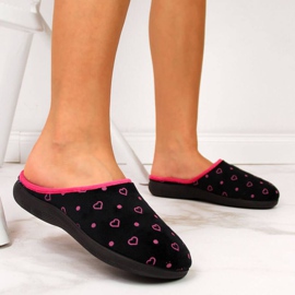 Pantofole da casa W Inblu ARC5 nere nero rosa 2