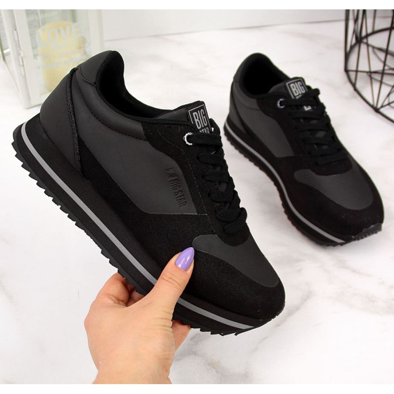 Scarpe sportive nere sulla piattaforma Big Star W II274217 nero 1