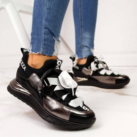 Sneakers nere con scritte Vinceza W JAN49B nero 2