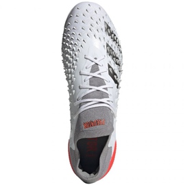 Scarpe da calcio Adidas Predator Freak.1 Fg LM FY6263 bianco, bianco, grigio/argento bianco 1