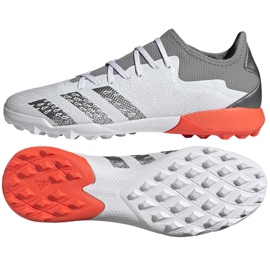 Scarpe da calcio Adidas Predator Freak.3 L Tf M FY6292 bianco, bianco, grigio/argento bianco 1