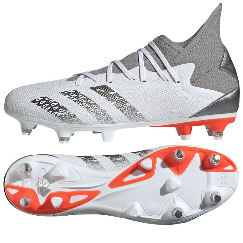 Scarpe da calcio Adidas Predator Freak.3 Sg M FY6306 bianca grigio 1