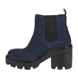 Tommy Hilfiger Stivaletto Essential in pelle scamosciata con tacco medio W EN0EN01093-C87 blu navy 1