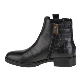 Tommy Hilfiger Stivaletto piatto elegante effetto coccodrillo W FW0FW05348-BDS nero 1