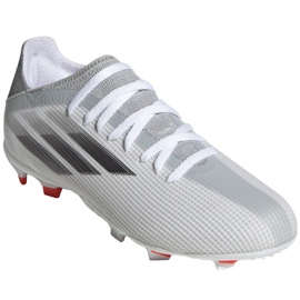 Scarpe da calcio Adidas X Speedflow.3 Fg Jr FY3305 grigio, bianco bianca 3