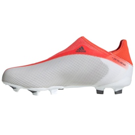 Scarpe da calcio Adidas X Speedflow.3 Ll Fg Jr FY3256 rosso, bianco-grigio arance e rosse 1