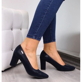 Décolleté sul palo Monique W 866 AN866F blu navy 2